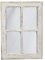 Sintosin Miroir Mural de Fenêtre Rustique 28 x 40 cm, Blanc Vieilli Miroir Mural Rectangulaire, Miroir Vintage pour Salon, Chambre à Coucher, Salle de Bain, Couloir