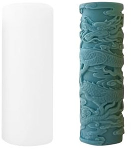 Xidmold Drache Säule Kerzenform Silikon - Kerzenformen zum Gießen, Kerzengießform, Silikonform für Sojawachs Kerzen, DIY Handwerk (Groß)