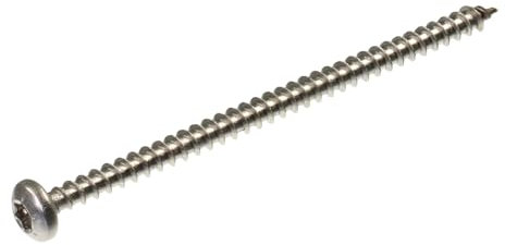 SECCARO Vis pour panneaux d'aggloméré 4 x 70 mm en acier inoxydable V2A VA A2, vis à bois entièrement filetée TX/hexalobulaire, 100 pièces