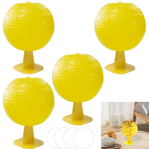 Fruchtfliegenfallen, klebriger Fruchtfliegenfallenball,Fliegende Insektenfallen,Hanging Fly Trap Ball,Hängende Fliegenfalle Ball, Fliegenfalle für Blumentöpfe,Balkone,Innenhöfe,Obstgärten
