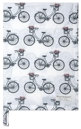 Krasilnikoff - Geschirrtuch - Colourful Bikes/Fahrräder (Grey)