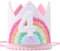 JIOLINK Geburtstagskrone Mädchen, Krone 4 Jahre Mädchen, Regenbogen Mädchenkrone, Krone Haarband Rosa, Party-Kopfbedeckung für Kinder Mädchen Geburtstag, Baby Shower (4 Jahre)