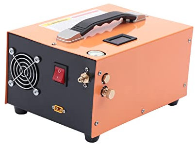 Compresor de aire PCP para automóvil, 4500 psi, 300 bar, 12 V, PCP, bomba de alta presión con transformador, 220 V CC, rifle Scuba, bomba de aire, naranja