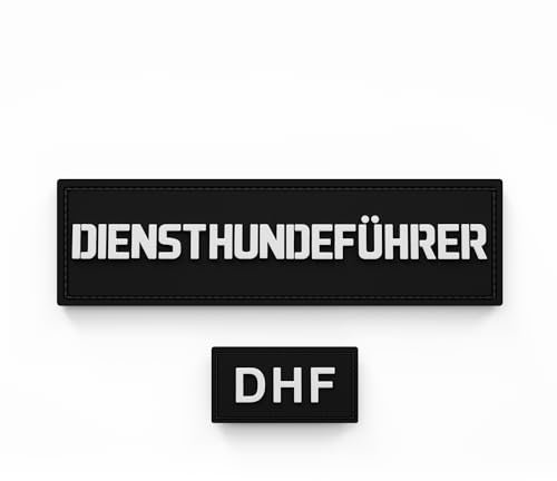Patch Force - Diensthundeführer Rubber Patch in den Maßen 6,0 cm x 3,0 cm - Als Abzeichen für Polizei und Bundeswehr - K9, Diensthund, Hundetrainer