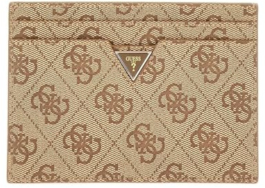 GUESS Card Holder Brown Logo