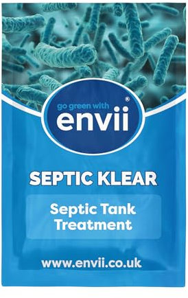Envii Septic Klear - Septic Tank Treatment & Cleaner - 6 Months Supply - Bacteria Booster Enzyme Tablets Remove Smells and Unblock Septic Tanks
