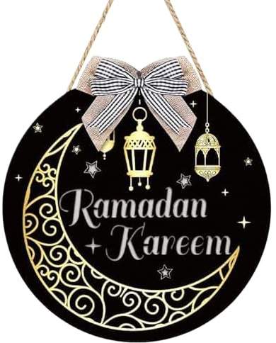 MFCGHXR Panneau Mural Décoratif en Bois - Welcome Home - Décorations de Porte de Ramadan, Parfait pour Créer Une Atmosphère de Fête