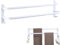 Porte-serviettes mural en aluminium blanc spatial, 40,6 cm, 2 niveaux pour salle de bain, cuisine, salle de bain, hôtel, bureau, salle de bain, porte-serviettes mural