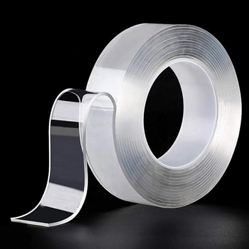 Generisch 30mm x 3 Meter | Nano Klebeband – Transparent – 2mm Dick – Waschbares & Wiederverwendbares Montageband – Doppelseitig Extra Stark – Spurlos abnehmbar