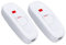 Powice Lot de 2 interrupteurs intermédiaires avec témoin lumineux rouge, interrupteur à cordon 10 A, interrupteur 230 V, convient pour les câbles d'alimentation à 2 fils et les petits appareils ou