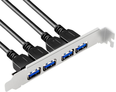 Câble 4 ports USB 3.0 pour panneau avant 19 broches 20 broches vers USB 3.0 HUB 4 ports pour carte mère