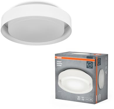Osram ORBIS MADRID Deckenleuchte 290mm, weiß, E27-Sockel, kann mit smarter Lampe bestückt werden, hochwertiges, modernes Design, Metallgehäuse, geeignet für Innenräume, rund, IP20 Schutzklasse