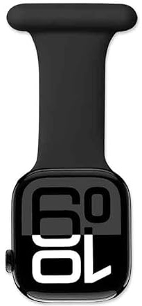 Silicone Nurse Fob Bands, Soft Pin Brooch Band Compatible with Apple Watch Series 10 42mm 46mm Fobs Band, Replacement Strap for iWatch Ultra 2/Ultra