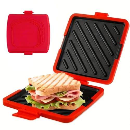 Tostador para Microondas | Grill Para Queso,Plancha Para Sándwich Con Placas Antiadherentes Para Bocadillos Estudiantes Casa Oficina Queso Fundido