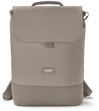 LARKSON Mochila Mujer Gris - Nina - Mochila con Compartimento para Portátil para Universidad Trabajo Viajes y Bicicleta - Medium Backpack - Repelente al Agua