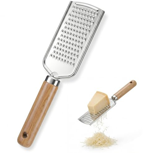JJUNW Stainless Steel Cheese Grater, Cheese Grater Handheld Zester Graters | Kitchen Grater for Parmesan Lemon Ginger Nutmeg Potato Chocolate and Garlic