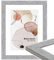 WANDStyle Bilderrahmen Grau 30x45 cm aus Holz im Landhaus-Stil zum Aufhängen, Posterrahmen Made in Germany - H750