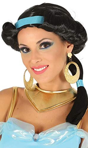 FIESTAS GUIRCA, S.L. Orientalische Perücke Bauchtänzerin-Perücke für Damen schwarz