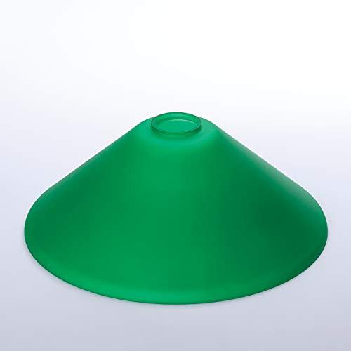 ORION LIGHTSTYLE Verre de rechange en verre conique vert pour ouverture E14 30 mm (diamètre 220 mm)