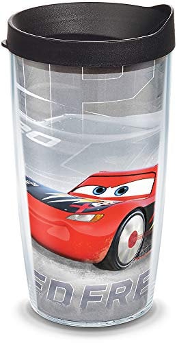 Tervis Made in USA Double Walled Disney Pixar - Cars Speed Frenzy Insulated Tumbler Cup Keeps Drinks Cold & Hot, 16oz, Classic