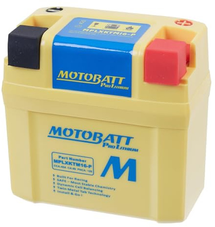 MOTOBATT - Batteria Litio Moto P MPLXKTM16P | 12V 2.2Ah 160CCA | Ultraligera con BMS Integrado | Compatibile con Honda, Yamaha, Kawasaki, Suzuki, BMW e tutti