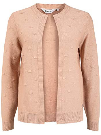 OXMO Kalotta Damen Strickjacke Feinstrick Cardigan Strickcardigan, Größe:XL, Farbe:Mahogany Rose (151511)