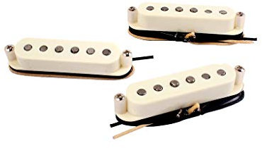 Alnicov Micros simple bobinage SSS Alnico 5 micros manche/milieu/pont pour guitare électrique ST 3 pièces/ensemble crème blanc