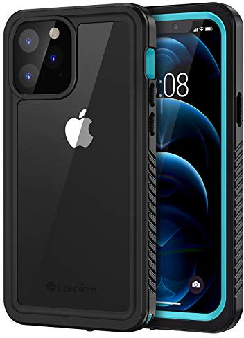 Lanhiem Cover Per iPhone 12 Pro Max (6.7) Impermeabile [IP68 Certificato Waterproof] Protezione dello Schermo Antiurto Antipolvere AntiGraffio Subacquea Custodia per iPhone 12 Pro Max,Blu