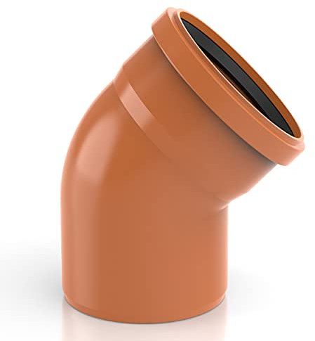 AUPROTEC KG Rohr Bogen DN160 Kanalrohr Abwasserrohr Rohrbogen 45° 2 Stück