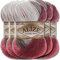 Alize 5x 100g Angora Gold Batik Premium Schurwolle mit Farbverlauf Wolle Strickgarn Baby Babywolle Akzente Accessoire zum Häkeln Stricken Kleidung (1984)