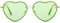 PARTY GO Herz Sonnenbrille Damen Mode Rimless Sonnenbrille UV400 Partybrille, grün
