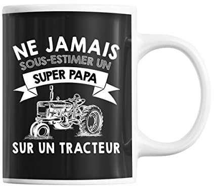 Mug Papa tracteur | Tasse drôle pour Père Agriculteur | idée cadeau anniversaire Noël fête des Pères