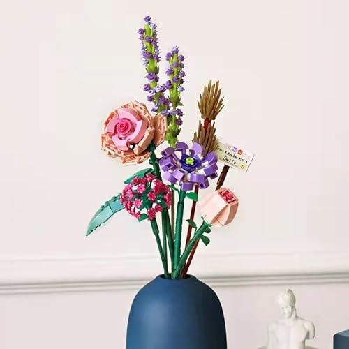 LOZ 1657 Building Blocks Eternal Flower Series Eternal Flower Bouquet Artificial Flowers Artificial Plants for Crafting Room Decoration Creative Educational Toy Construction Toy