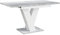 MEBLINI Esstisch Ausziehbar - Esszimmertisch Modern - Küchentisch - Säulentisch - Ausziehtisch - Dining Table - Esszimmertische - 120-160x80x75cm - MASIV - Weiß Hochglanz/Betonoptik