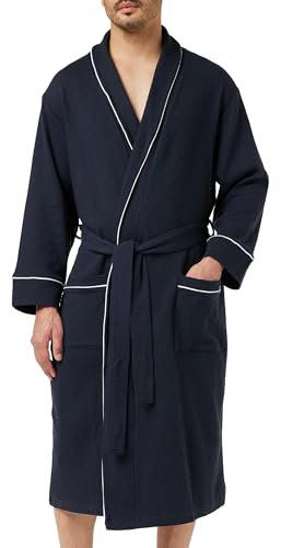 Amazon Essentials Accappatoio Leggero a Nido d'Ape (Disponibile nelle Taglie Big & Tall) Uomo, Blu Marino, 3XL Plus
