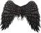LOVIVER Grandes alas de ángel para Adultos Accesorios de Disfraces de Hadas Alas Decorativas Tela no Tejida Impresa para Fiesta Carnaval de Halloween Mardi, Negro