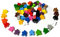 Spieltz 60 Spielfiguren aus Holz für Brettspiele, Menschen/Personen 16x16x10 mm, 15 Farben, Made in Germany (15 Farben, 60 Stück)