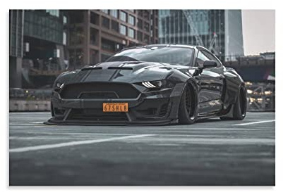 KWID Sportauto-Poster für Ford Mustang Shelby GT500 Rennauto-Poster, dekoratives Gemälde, Leinwand, Wandposter und Kunstbild, modernes Familien-Schlafzimmer, Deko-Poster, 30 x 45 cm
