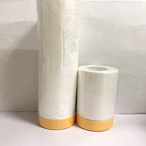 MONAQI Abdeckfolie für Möbel und Auto, Schutz für Kunststoffbarriere, Lackblock, Sprühfolie, 2 Rollen, 55 cm x 20 m