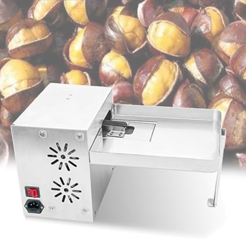 SKIHOT Macchina Elettrica Sgusciare Aprire Castagne,30-35.25 kg/H Automatico Spellare Castagne,Sgusciare E Aprire Castagne,Nessun Danno Castagne