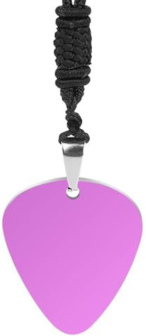 Personalised Plectrum Necklace with Your Design, Customised Guitar Pick Pendant Necklace with Photo & Name Text for Lovers Couples Boyfriends Girlfriends, Valentine’s Day Birthday Gifts, Violet