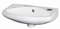 Balterley 450mm Bathroom Sink, Wall Hung Ceramic Round Bowl Bathroom Wash Basin Sink with Overflow, 1 Tap Hole, Wall Mounted Basin Sinks for Bathrooms and Cloakroom - 450 x 280 x 155mm (White)