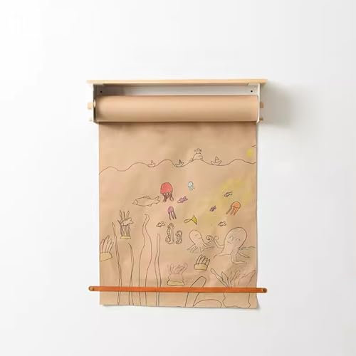 Kraftpapierspender Fleischermesser-Spender für die Wandmontage, Kraftpapierrollenhalter mit Ablagefläche, der Papierrollenspender Zum Basteln Verpacken von Memos Besprechungsnotizen Plotten ( Color :