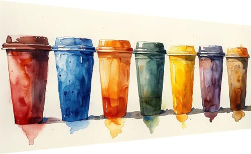 Lihogbo Kit de Pintura de Diamantes 5D, 220x100cm Diamond Painting taza, DIY café Diamond Painting Grande Dimensiones Kit Manualidades Adultos, Pintar con Diamantes para Adultos Decoración Hogar C_9