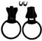 Wellensteyn Zipper 8mm Ersatz Schieber für Jacken 8V 8VS (schwarz - glänzend, AWS - Zipper-SET (oben und unten))