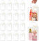 CLUEWR 24 Stück Klare Geschenktüte mit Griffen, 17 x 23 x 7 CM Durchsichtige Geschenktasche, Transparente Geschenk Verpackung für Hochzeit, Party, Boutique