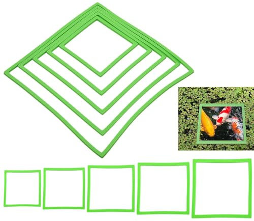 Anillos De Alimentación De Peces - Anillo De Plantas Flotantes Ajustable Para Acuario De 10 Piezas | Anillo Para Plantas Cuadradas Para Acuario | Anillo Para Plantas Para Acuario Corral Para Accesorio