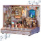 Tonecheer DIY Miniatur Zauberladen Minihaus Modell Kits für Erwachsene zu Bauen, 3D Holzpuzzle Modellbausatz mit Sound-Effekte, Bücherregal Dekoration Weihnachten Geschenke für Frauen Männer