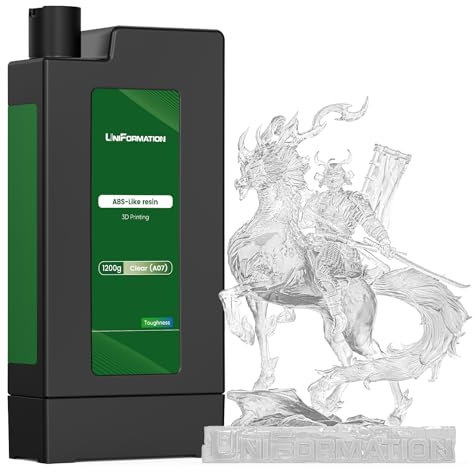 Boxed ABS wie Harz hart zäh 3D-Drucker Harz Photopolymer UV härtende 3D-Harz Flüssigkeit mit hoher Präzision Anzug für GK3 Serie SLA/LCD/DLP-Druck klar 1.2KG