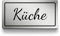 Küche Schild rechteckig, 15cm lang in silber, Türschild, selbstklebend, Küchentür Hinweisschild